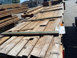 Ca. 29x Thermo Vuren Veer en Groef, 19x130mm, lengte 510cm